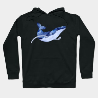 WHALE - SALT WATERCOLOR WHALE Hoodie